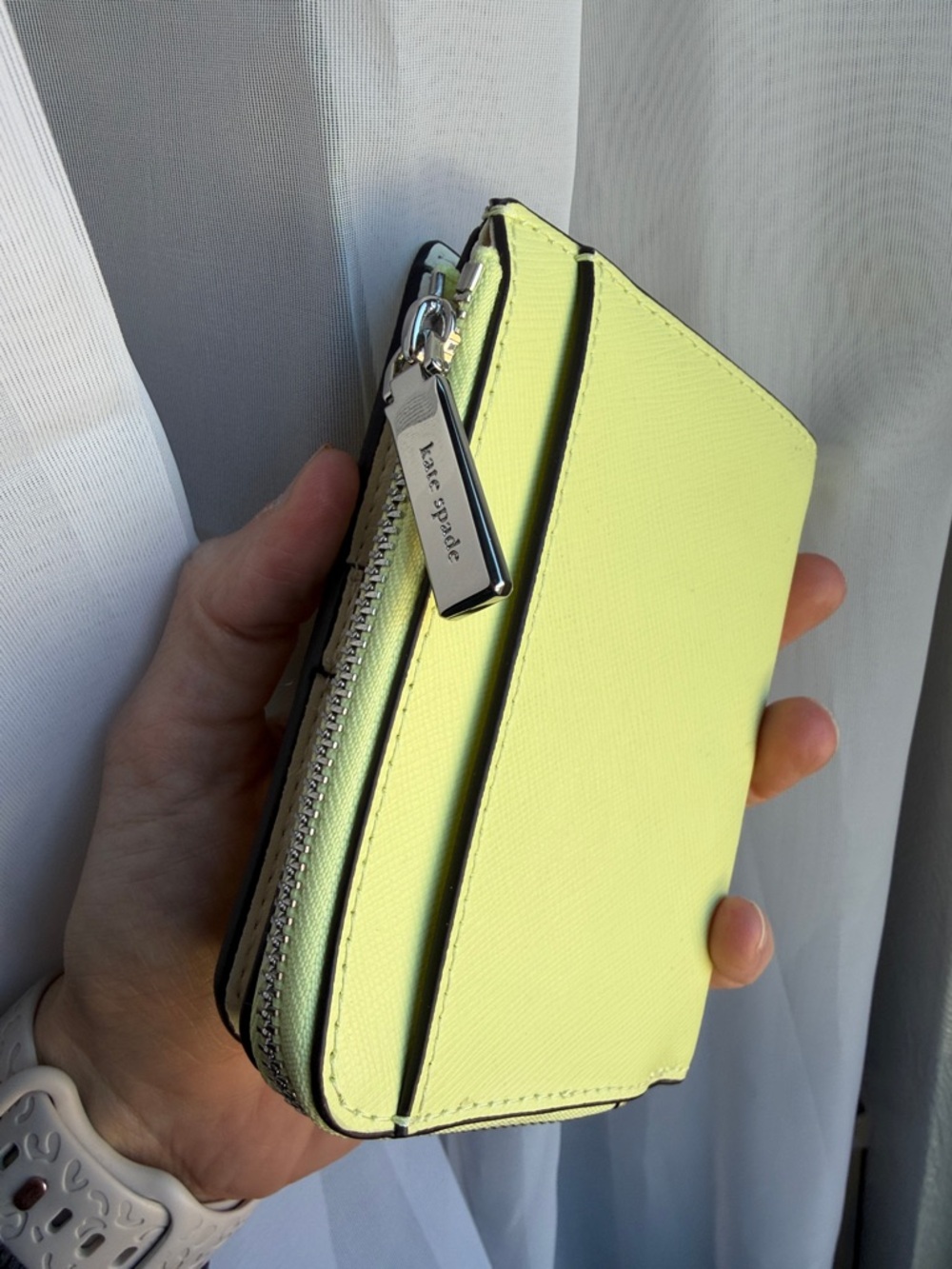 kate spade Lemon Yellow Saffiano Leather Bifold Wallet - Picture 4 of 4